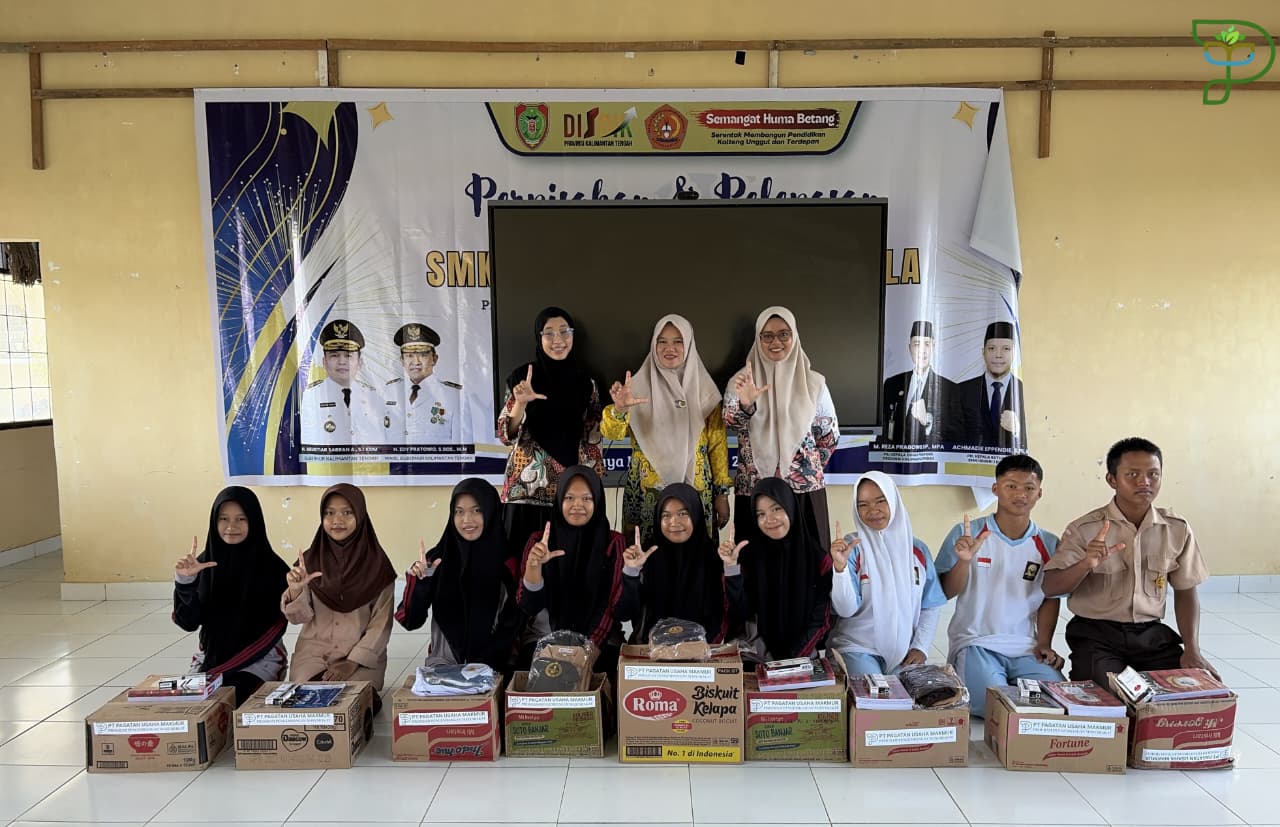 Dukung Kebutuhan Belajar Siswa, PT Pagatan Usaha Makmur Salurkan Beasiswa Tahap II di SMK Negeri 1 Katingan Kuala